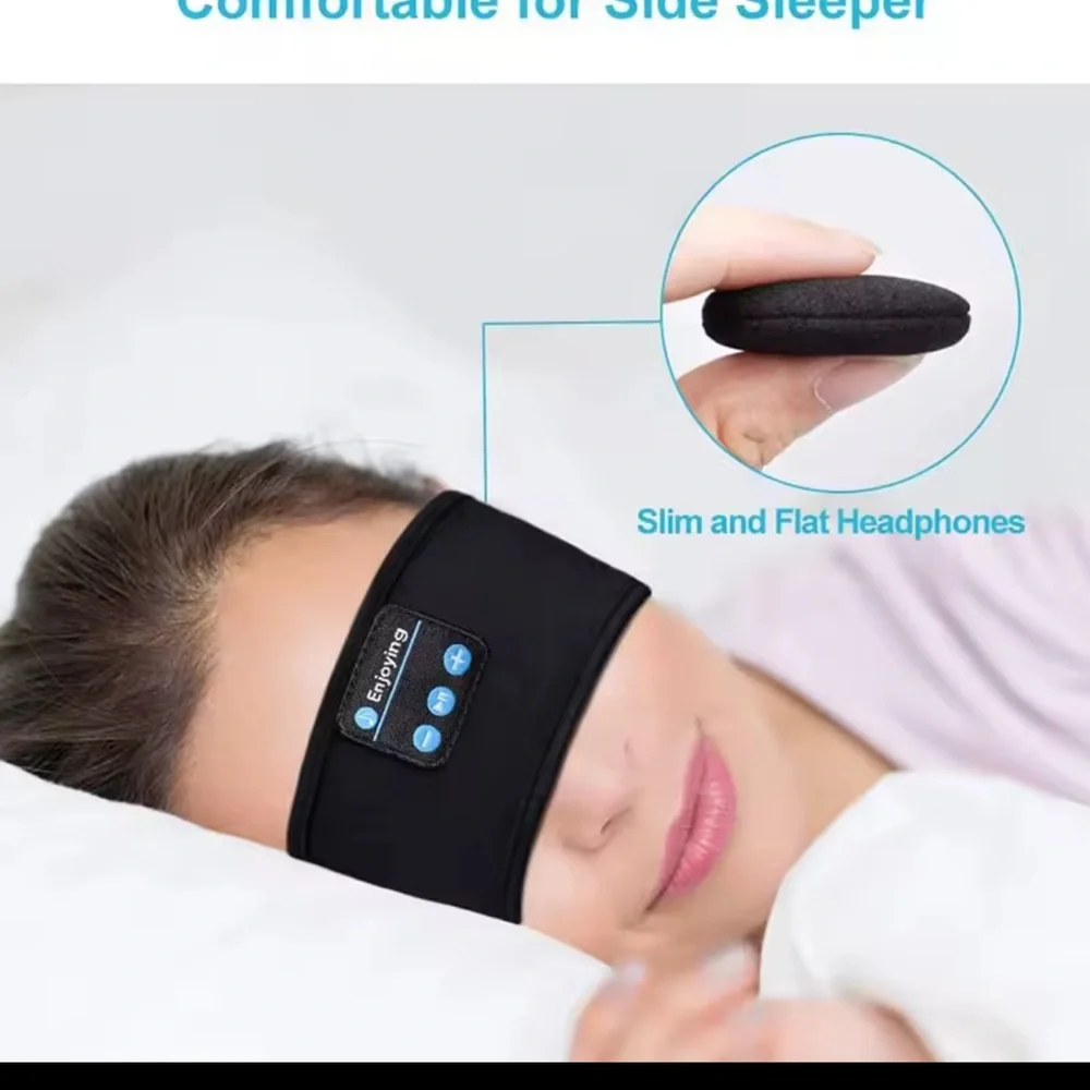Enjoying Black Bluetooth Headband